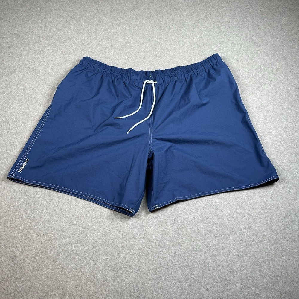 Tribord Navy Swim Trunks Men's XXL Mesh Lined Board Shorts Elastic Waist